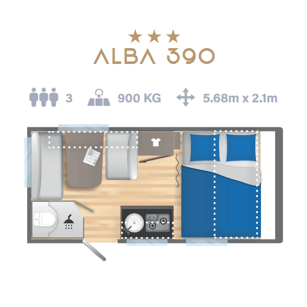 Caravelair Alba 390 lakókocsi